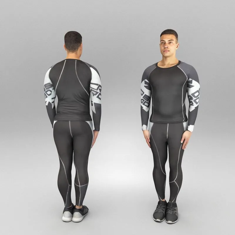 PBR Game 3D Models - Man in crossfit uniform 412