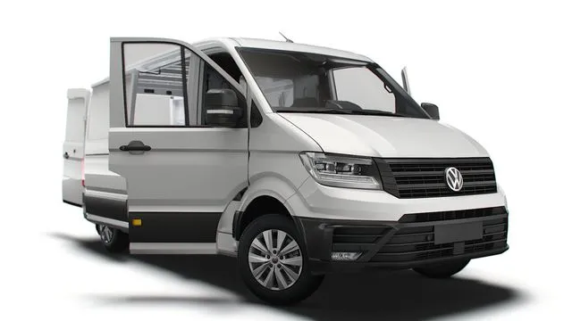 PBR Game 3D Models - MAN TGE Panel Van L2H1 HQ Interior 2023