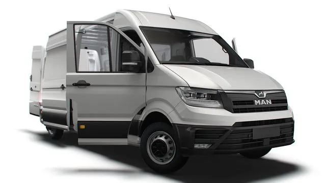 PBR Game 3D Models - MAN TGE Panel Van L3H2 HQ Interior 2023