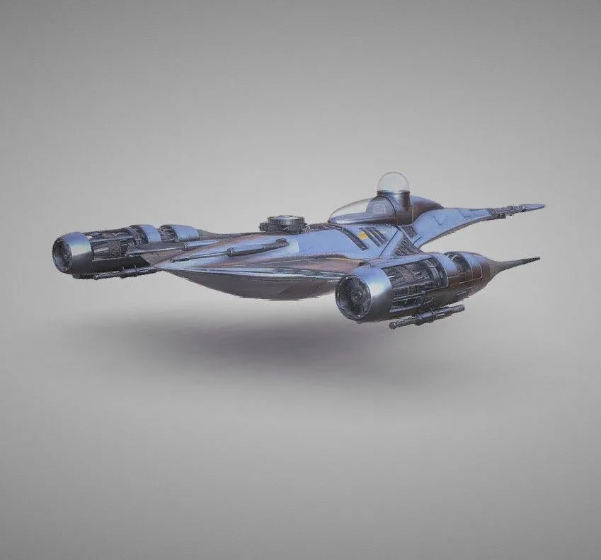 PBR Game 3D Models - Mandos Spaceship N1 Naboo Starfighter