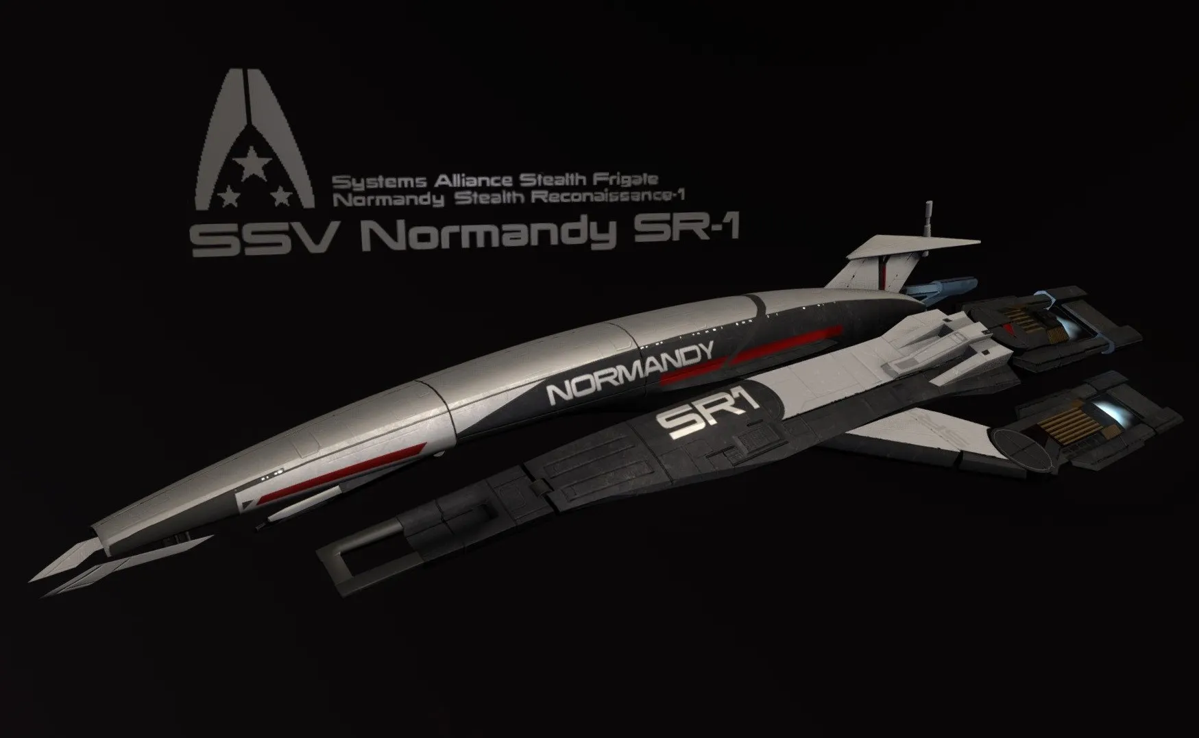 PBR Game 3D Models - Mass Effect Ssv Normandy Sr 1