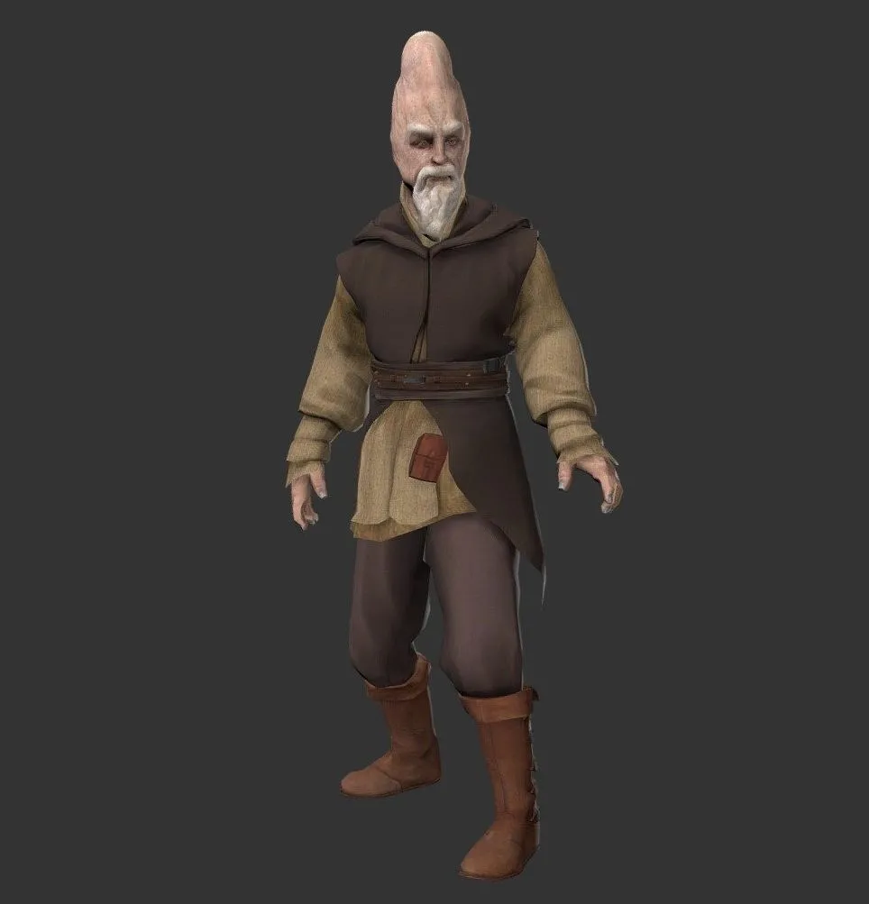 PBR Game 3D Models - Master Ki Adi Mundi