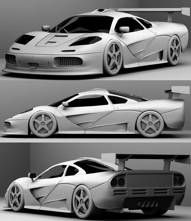 PBR Game 3D Models - MCLAREN F1 GTR