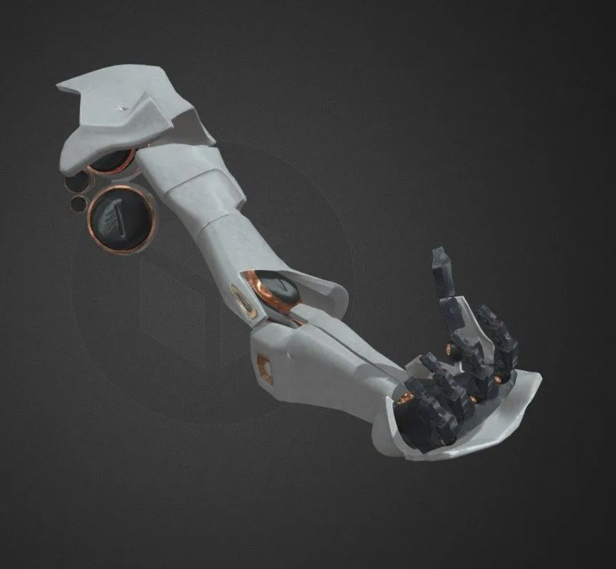 PBR Game 3D Models - Mechanical Arm Animated