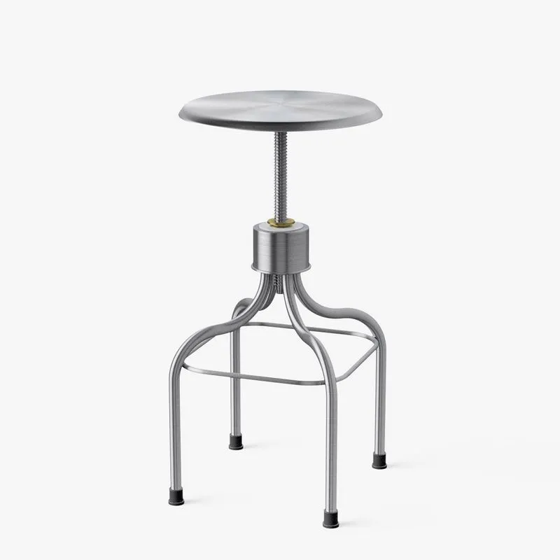 PBR Game 3D Models - Medical Exam Stool Steel