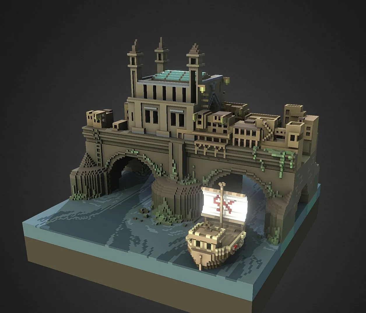 PBR Game 3D Models - Medieval Bridge