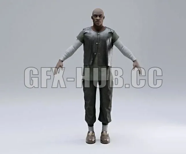 PBR Game 3D Models - Medieval Village Character