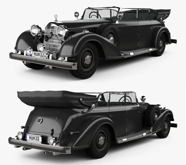 PBR Game 3D Models - Mercedes-Benz 770K 1936