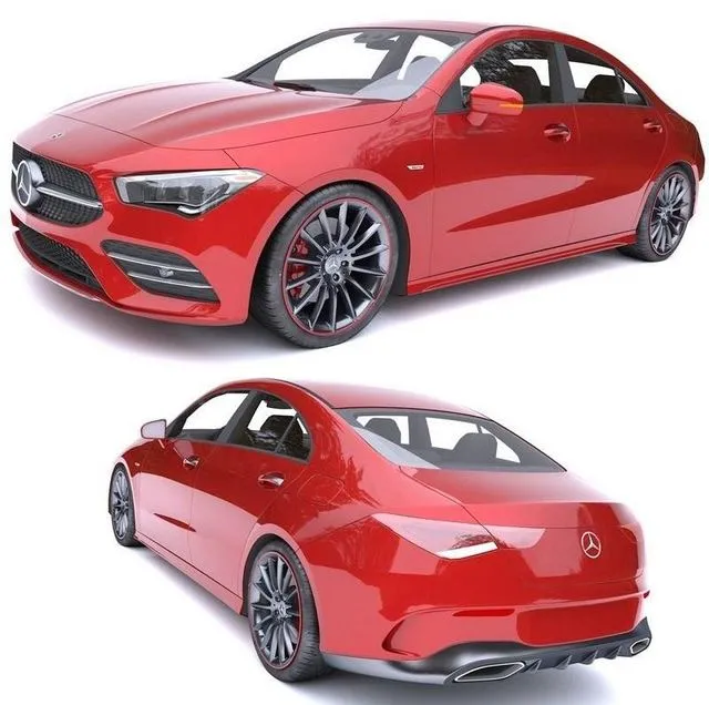 PBR Game 3D Models - Mercedes-Benz CLA AMG 2020