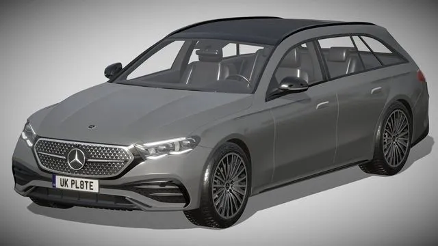 PBR Game 3D Models - Mercedes-Benz E-Class Estate 2023