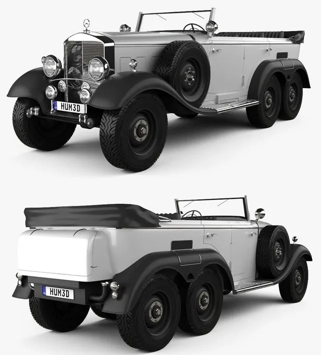 PBR Game 3D Models - Mercedes-Benz G4 Offroader 1939