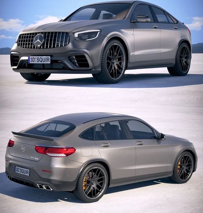 PBR Game 3D Models - Mercedes-Benz GLC63 S AMG Coupe 2020