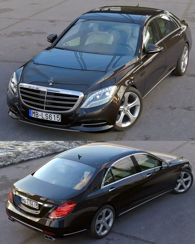 PBR Game 3D Models - Mercedes Benz S-Class LWB 2017