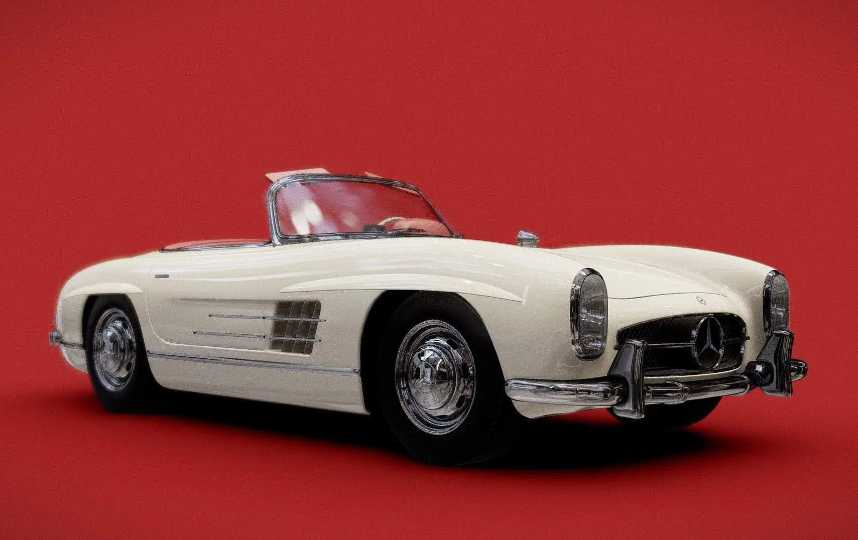 PBR Game 3D Models - Mercedes-Benz SL300 Roadster