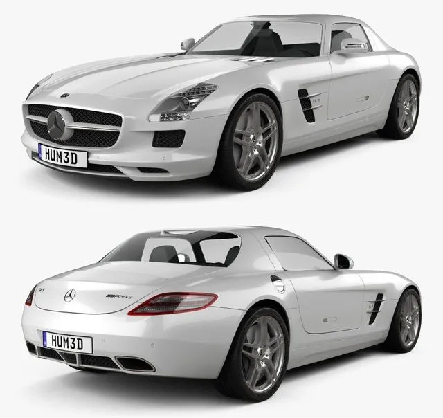 PBR Game 3D Models - Mercedes-Benz SLS AMG 2011