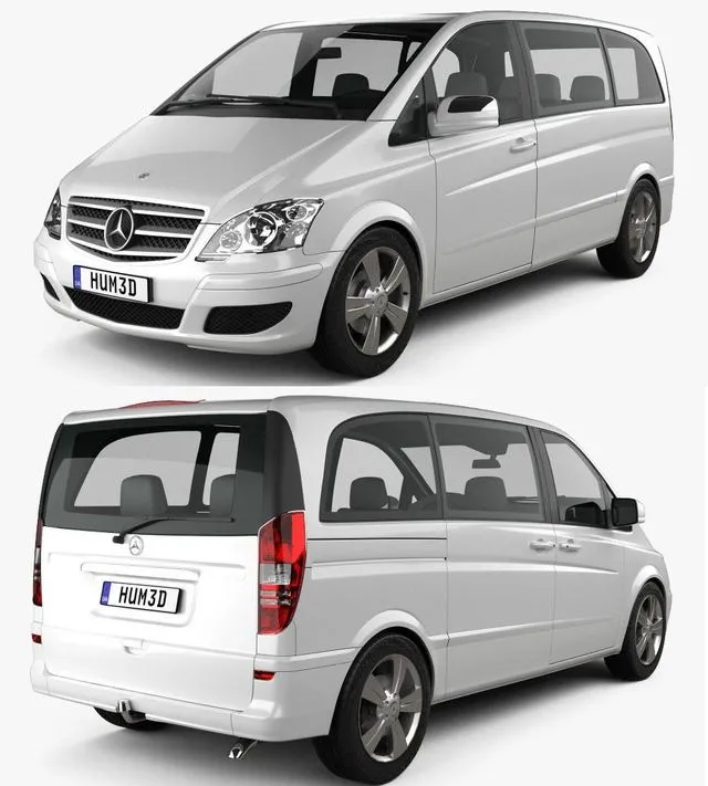 PBR Game 3D Models - Mercedes-Benz Viano Compact 2011