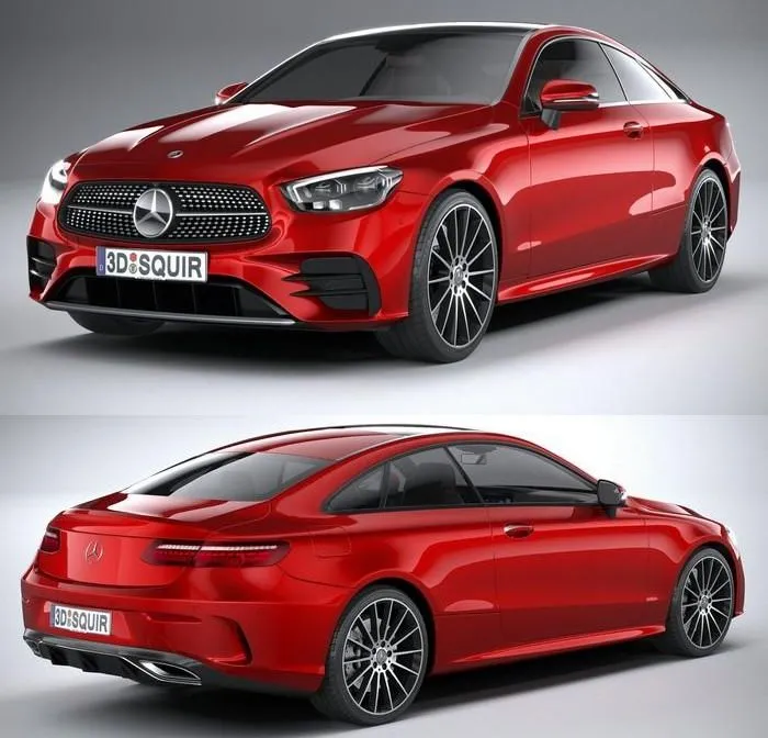 PBR Game 3D Models - Mercedes E-Class Coupe AMG-Line 2021