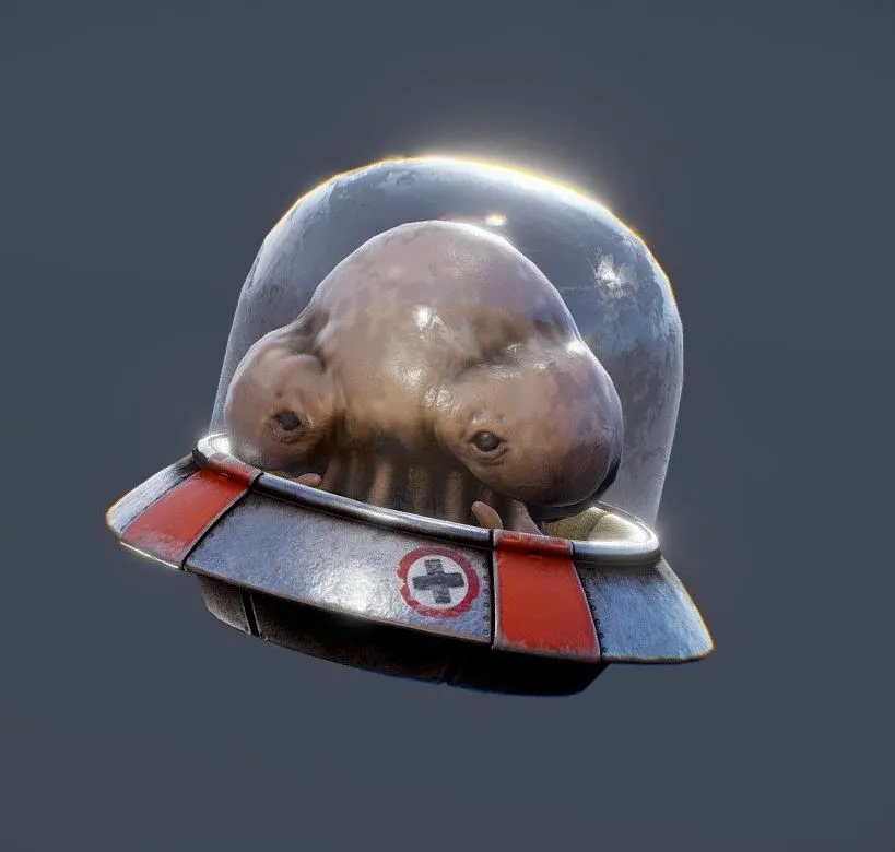 PBR Game 3D Models - Metal Slug Martian Mini Ufo