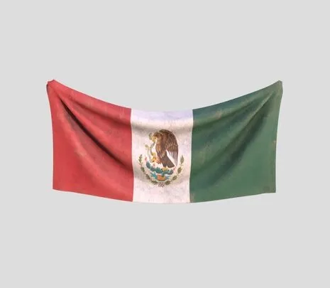 PBR Game 3D Models - Mexican Flag