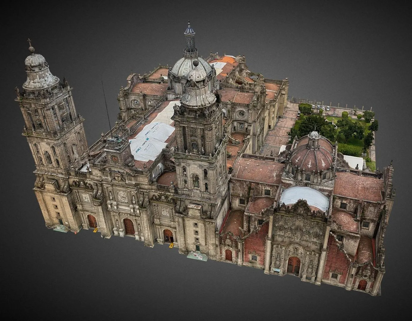PBR Game 3D Models - Mexico City Metropolitan Cathedral