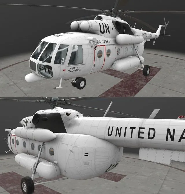 PBR Game 3D Models - Mi-8MTV UN
