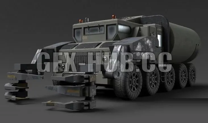PBR Game 3D Models - Military Truck