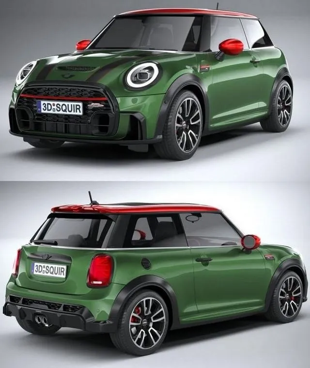 PBR Game 3D Models - Mini Cooper JCW 3-door 2022