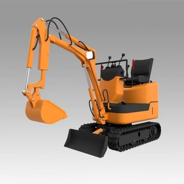 PBR Game 3D Models - Mini excavator