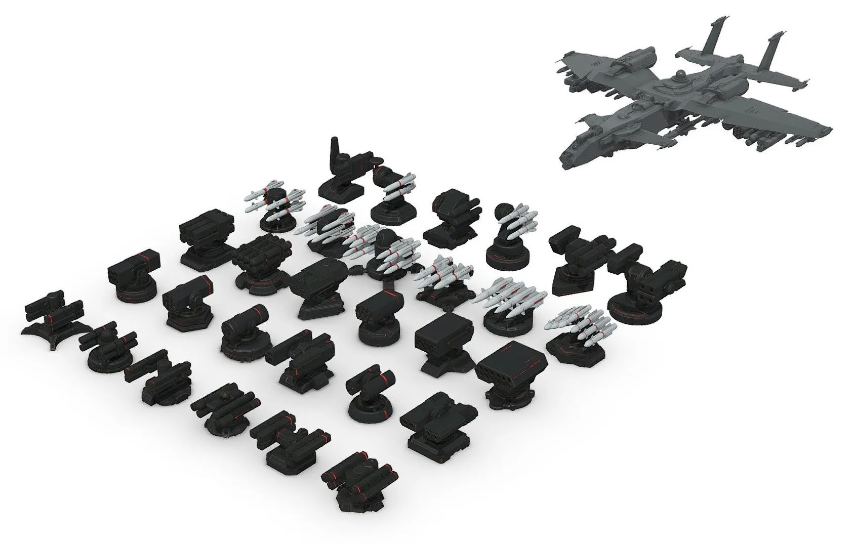 PBR Game 3D Models - Missile Rocket Launcher Pack