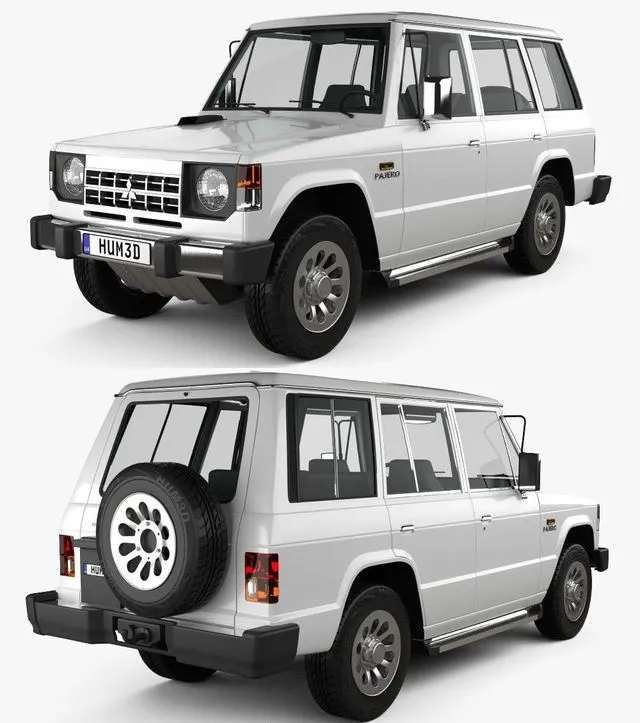 PBR Game 3D Models - Mitsubishi Pajero Wagon 1983