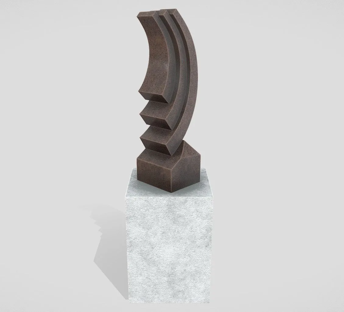 PBR Game 3D Models - Modern Abstract Stone Art Sculpture 16