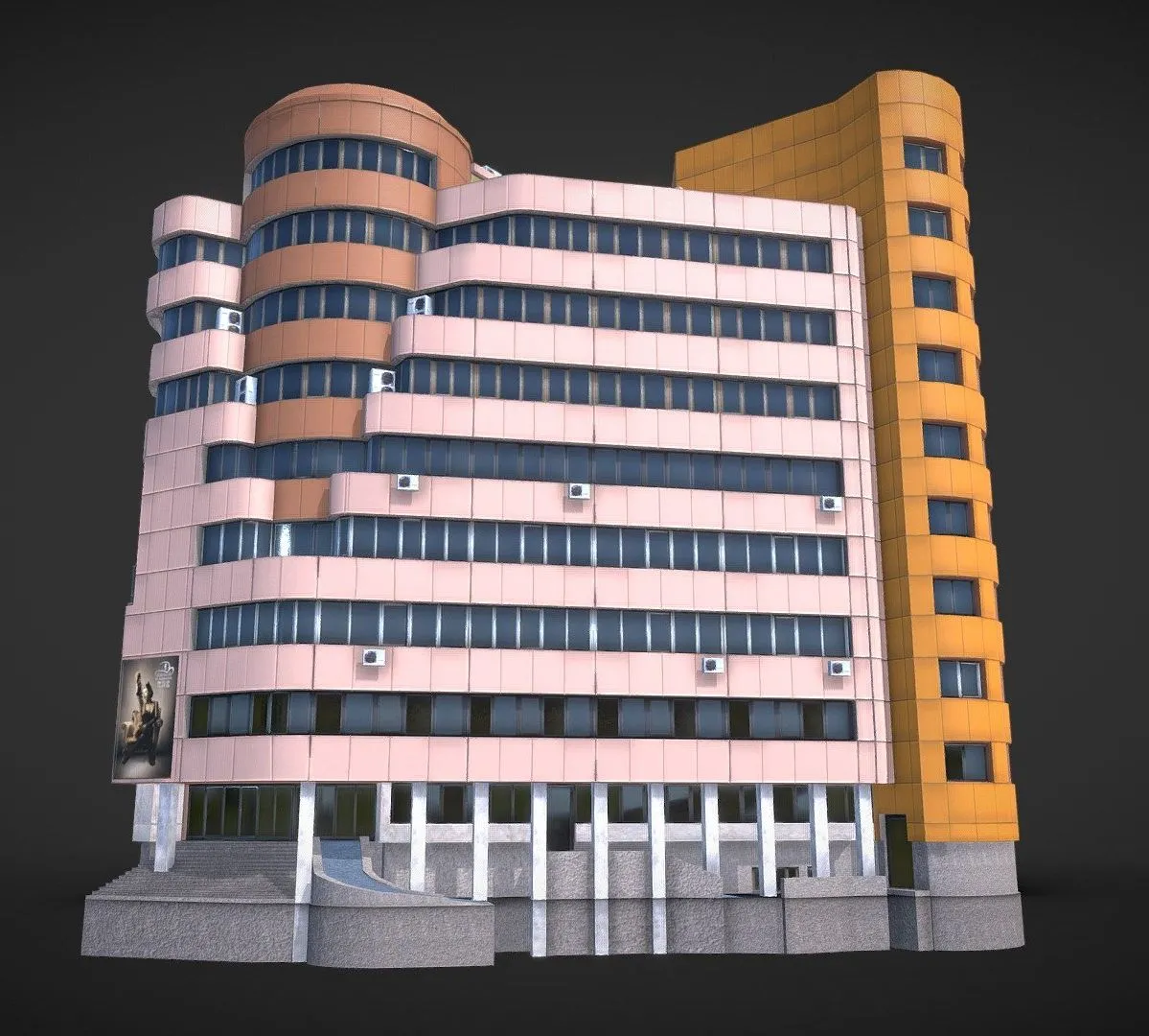 PBR Game 3D Models - Modern Office Building