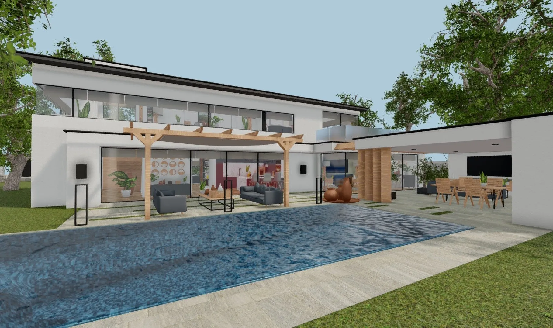 PBR Game 3D Models - Modern Villa 2021 Blender Eevee And Cycles 1