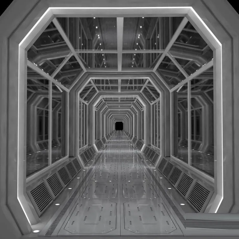 PBR Game 3D Models - Modular Corridor