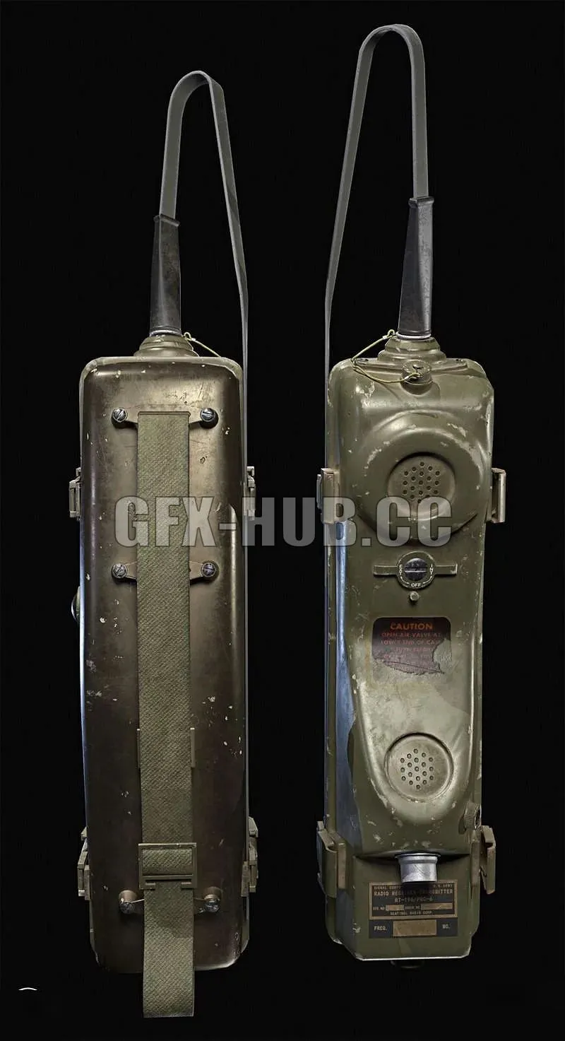 PBR Game 3D Models - more at GFX-HUB dot CC#ANPRC-6 RADIO