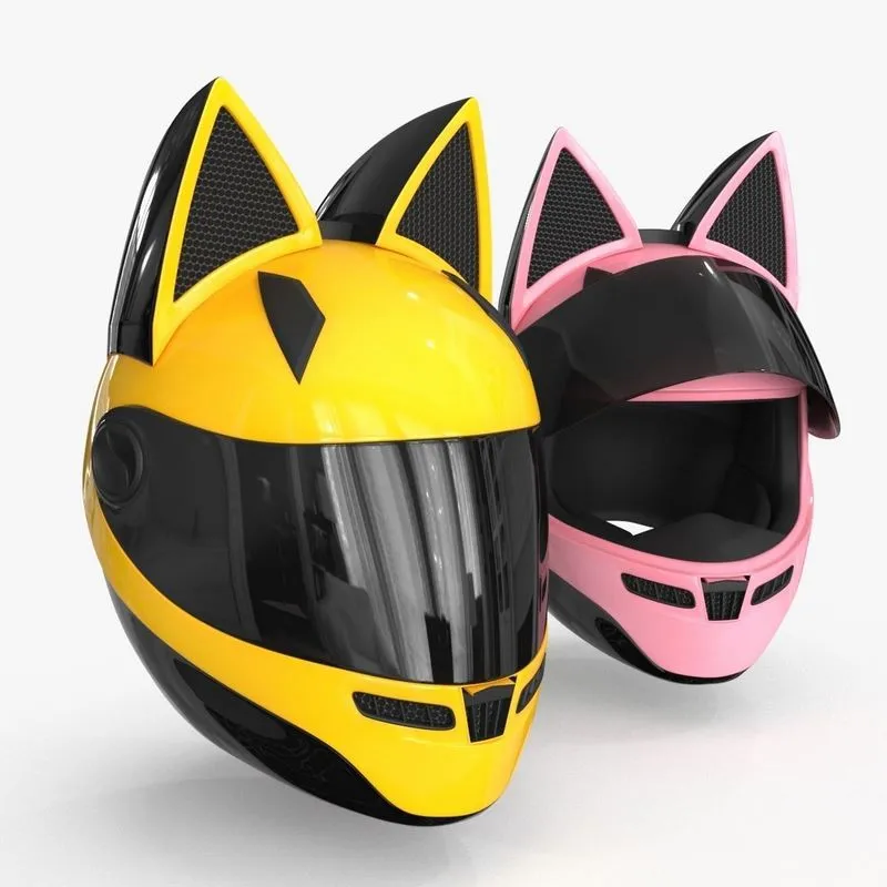 PBR Game 3D Models - Motorcycle Helmet 2 colors