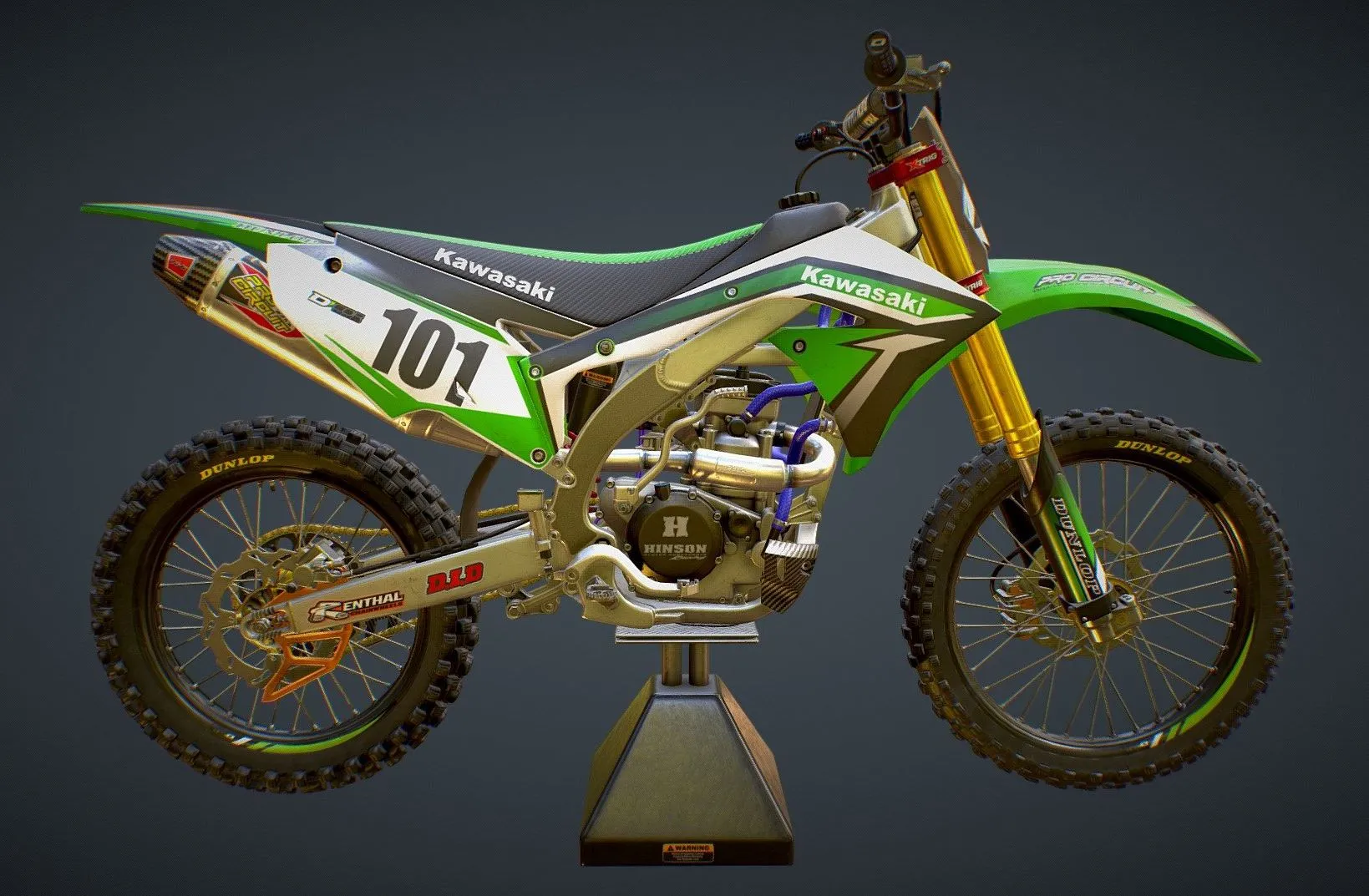 PBR Game 3D Models - Motorcycle Motocross Dirt Bike