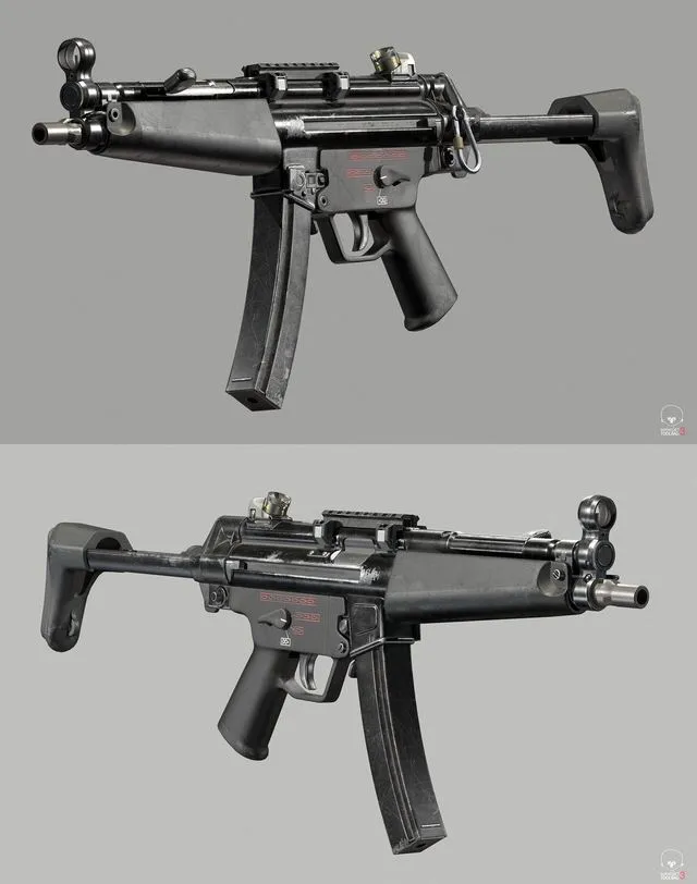 PBR Game 3D Models - MP 5 A3