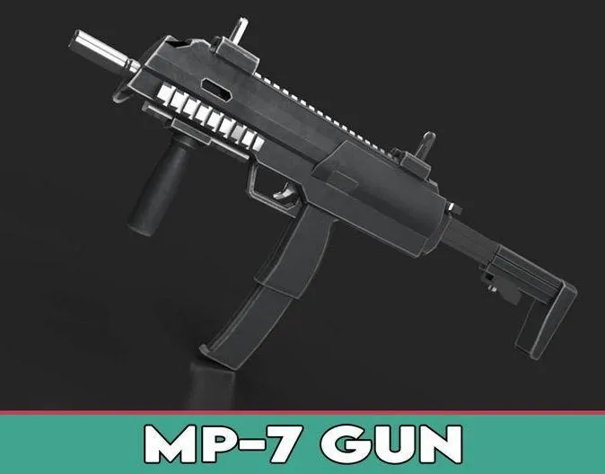 PBR Game 3D Models - MP7 Gun