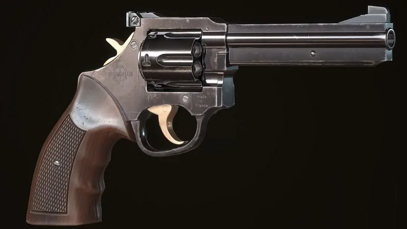 PBR Game 3D Models - MR73 Revolver Pistol