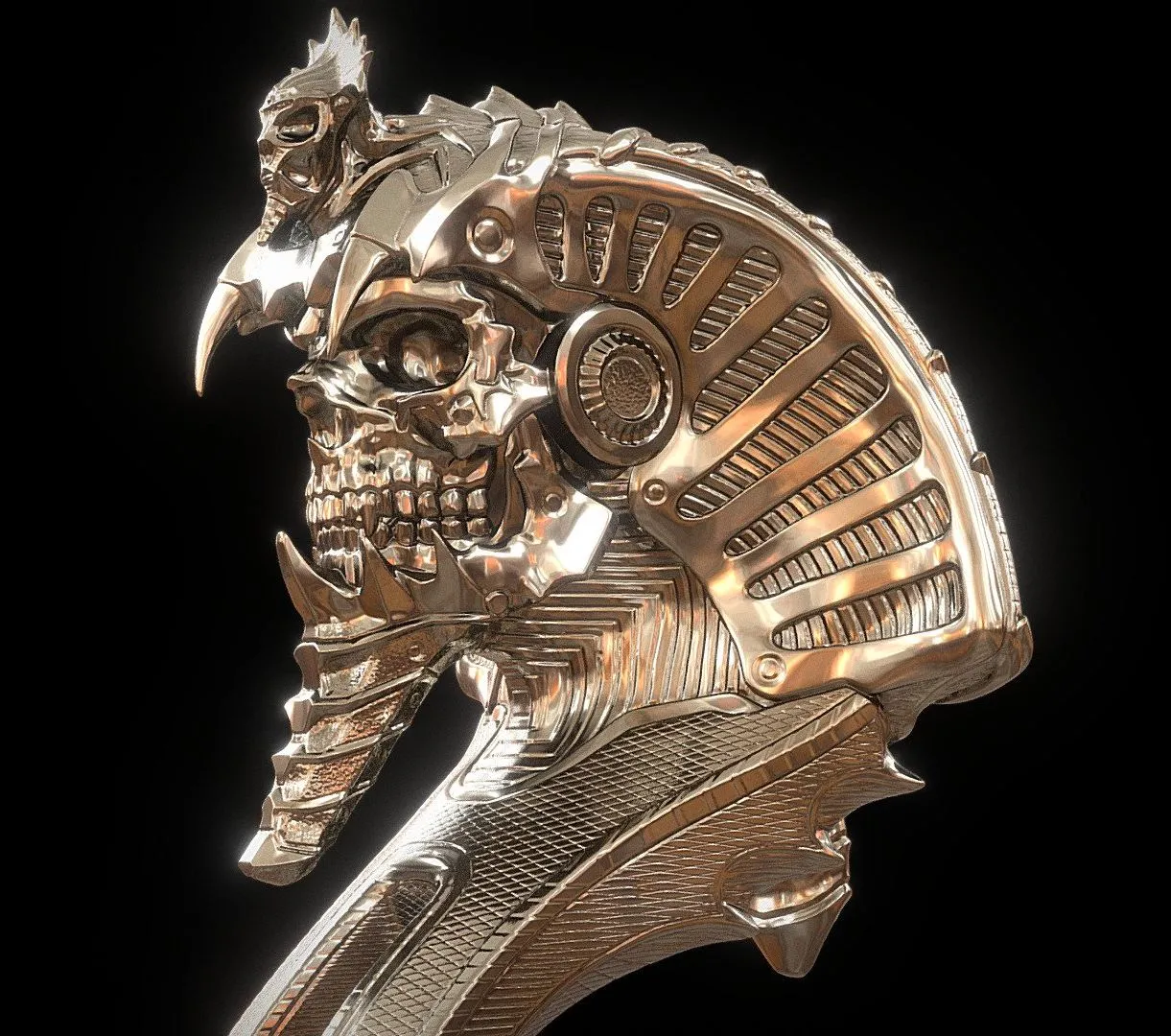 PBR Game 3D Models - Nebets Gilded Asp