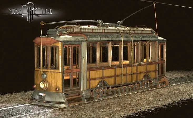 PBR Game 3D Models - New Ark City Tram