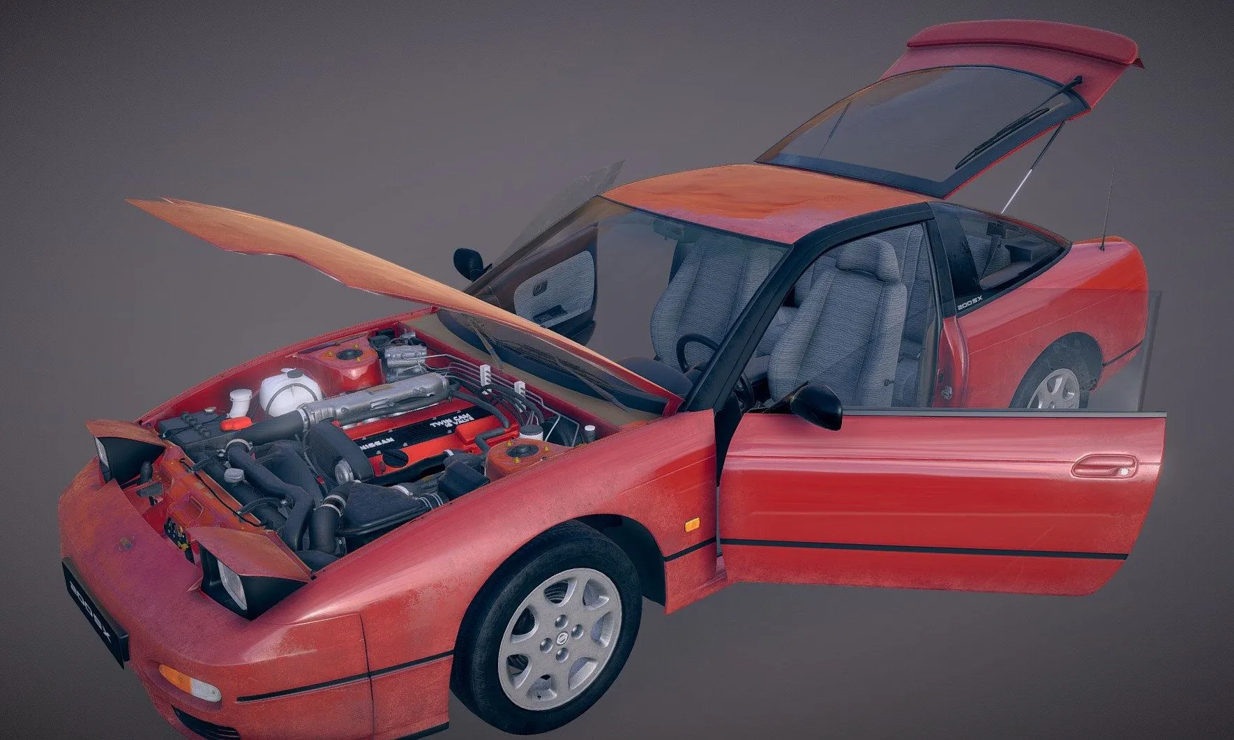 PBR Game 3D Models - Nissan 200Sx S13