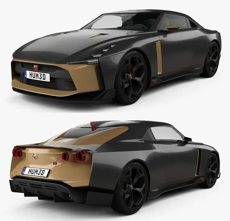 PBR Game 3D Models - Nissan GT-R50 2018