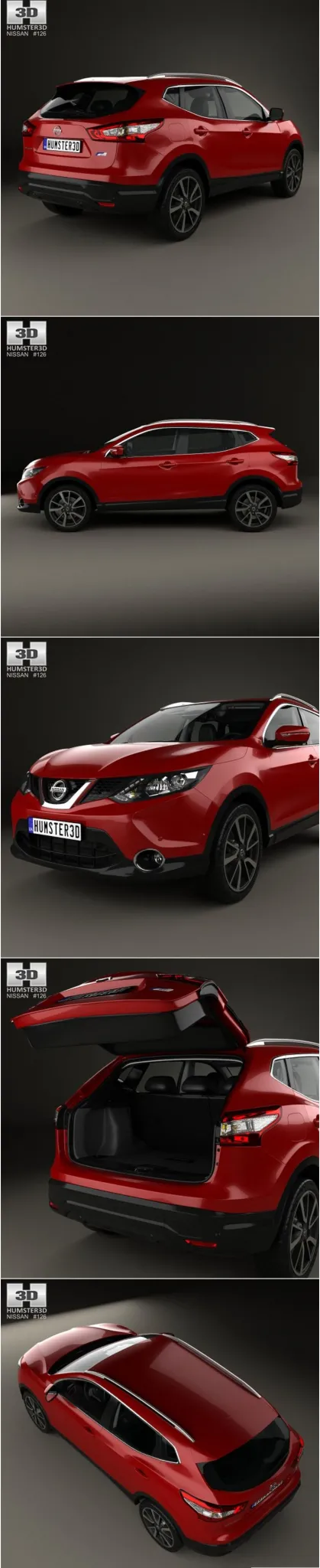 PBR Game 3D Models - Nissan Qashqai 2014