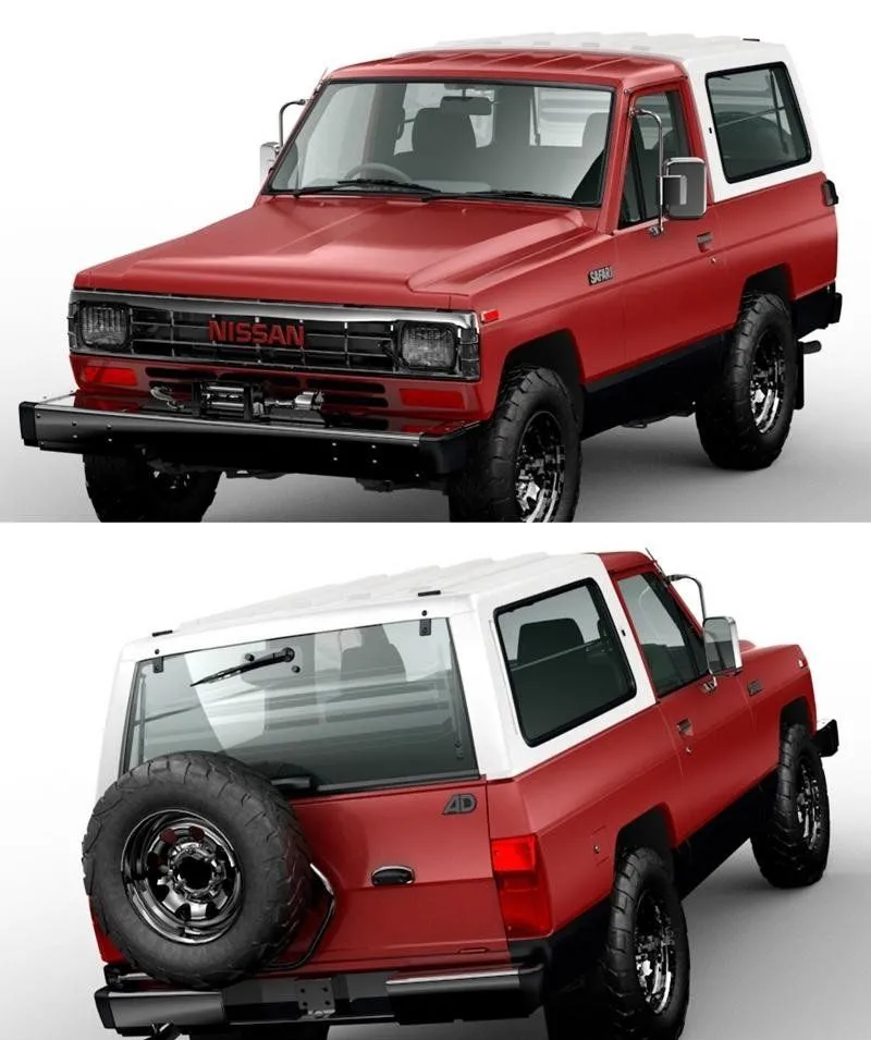 PBR Game 3D Models - Nissan Safari 1985