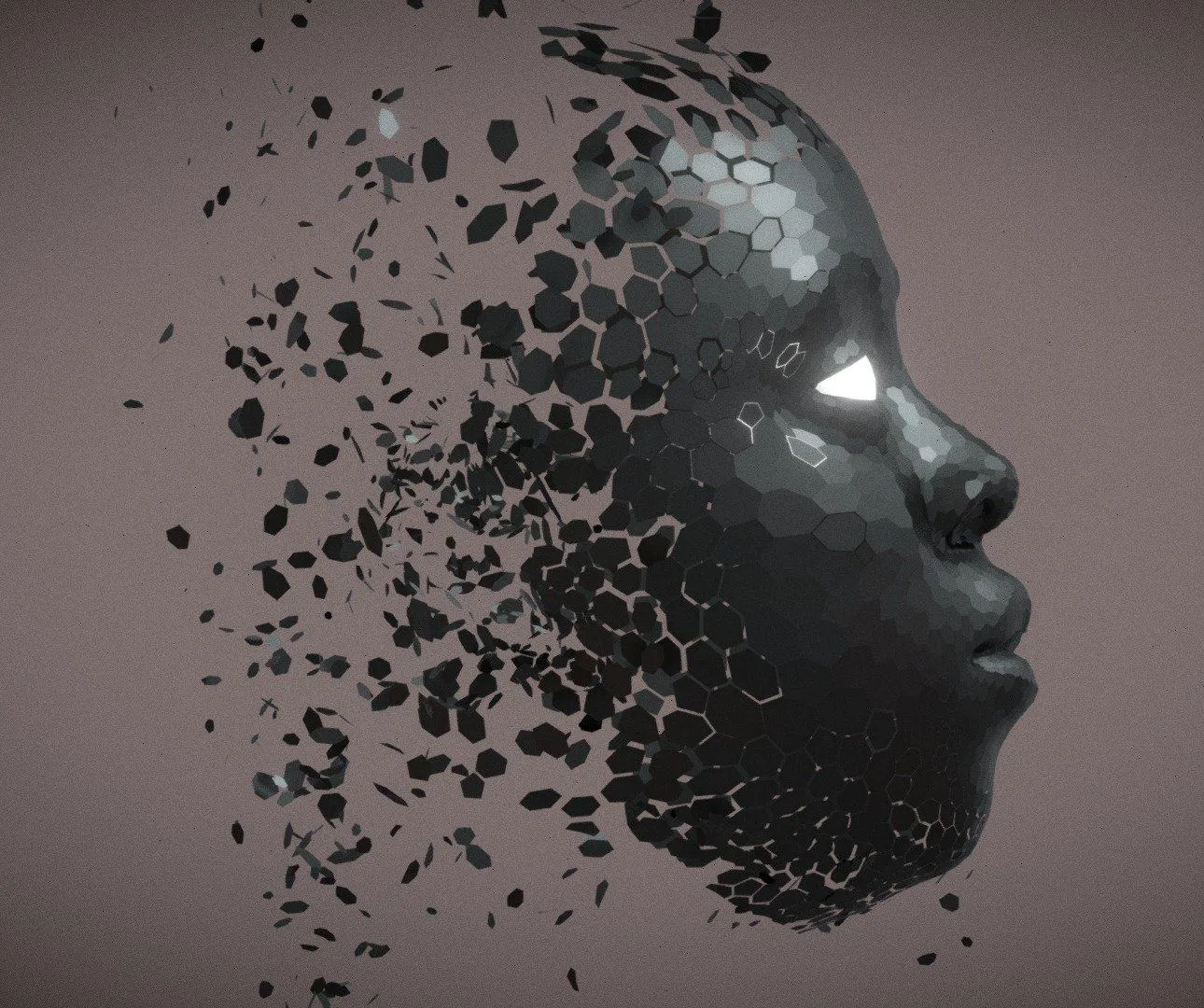 PBR Game 3D Models - Notorius Face Abstract Geometry Animation Loop