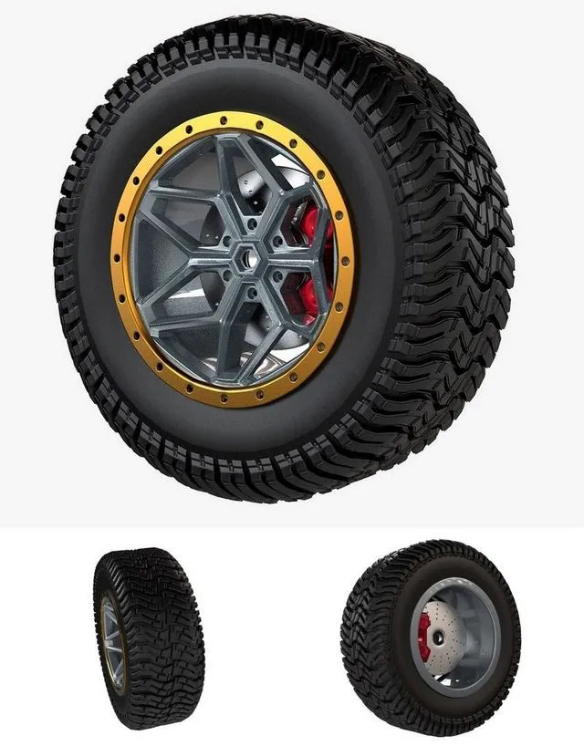 PBR Game 3D Models - Off Road Tires