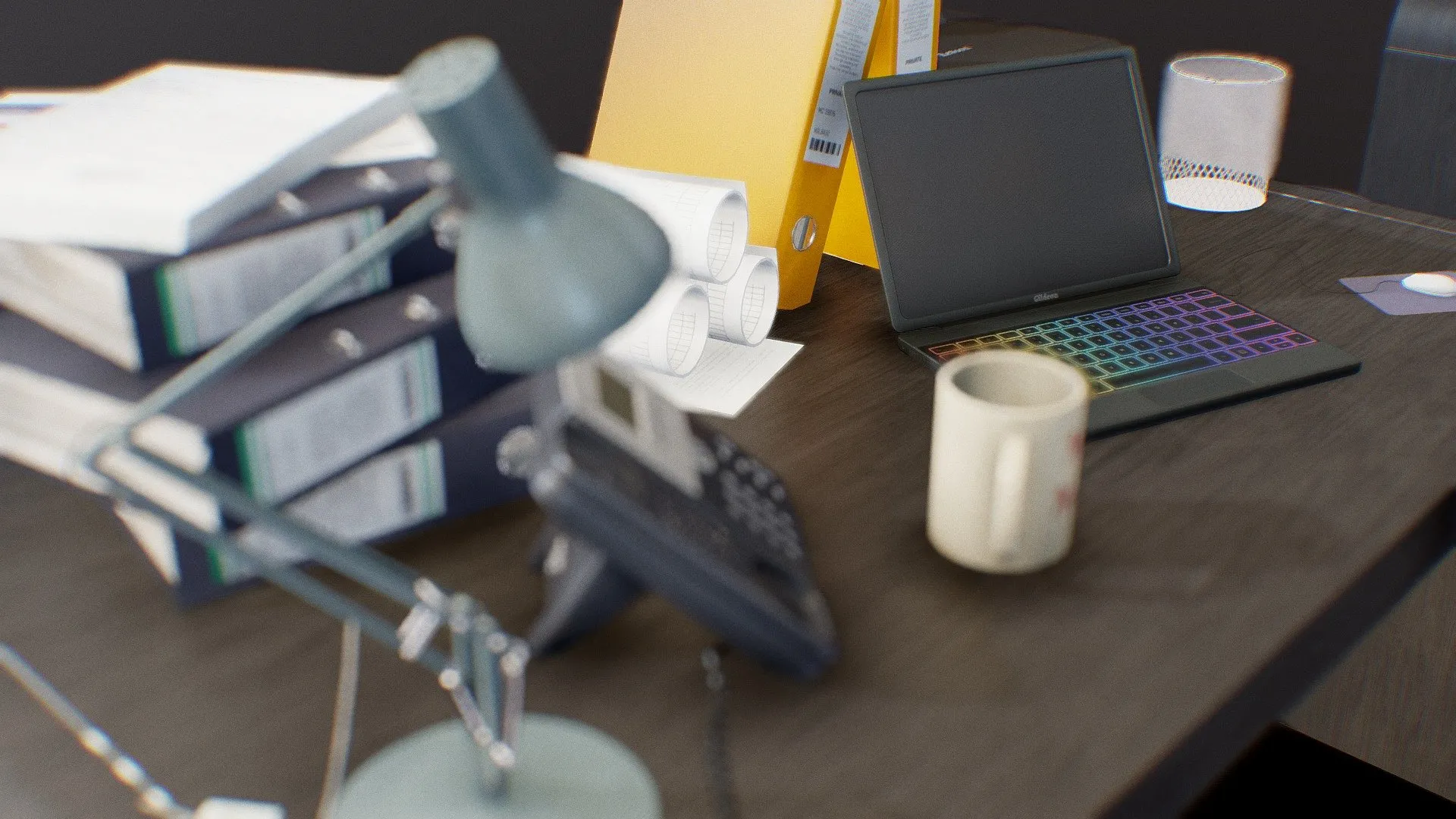 PBR Game 3D Models - Office Accessories Game Ready Low Poly
