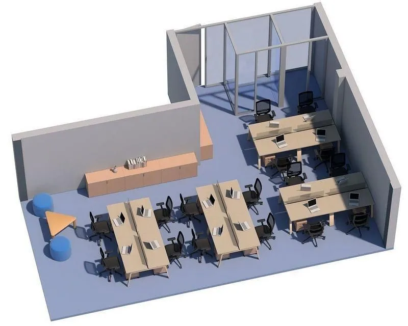 PBR Game 3D Models - Office Space